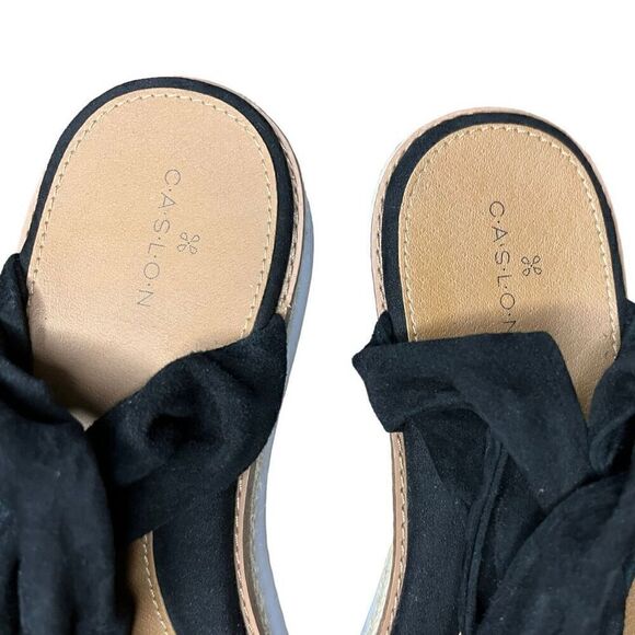 Caslon Joelle Flatform Sandal in Black Suede - Picture 3 of 9